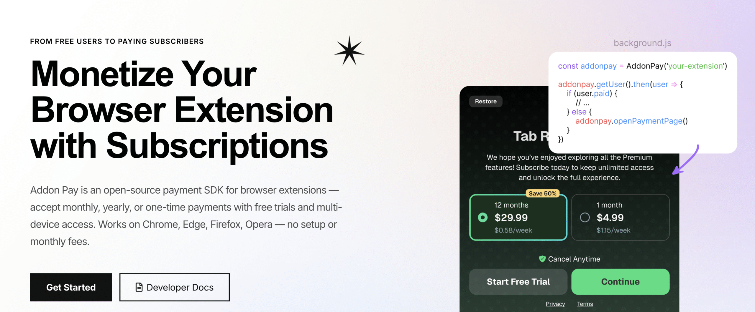 Addon Pay: A Modern Payments Solution for Chrome Extension